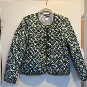 Jcrew Factory Block-Print Quilted Jacket